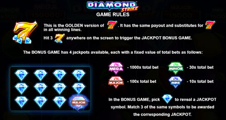 Diamond Strike Jackpot Spiel