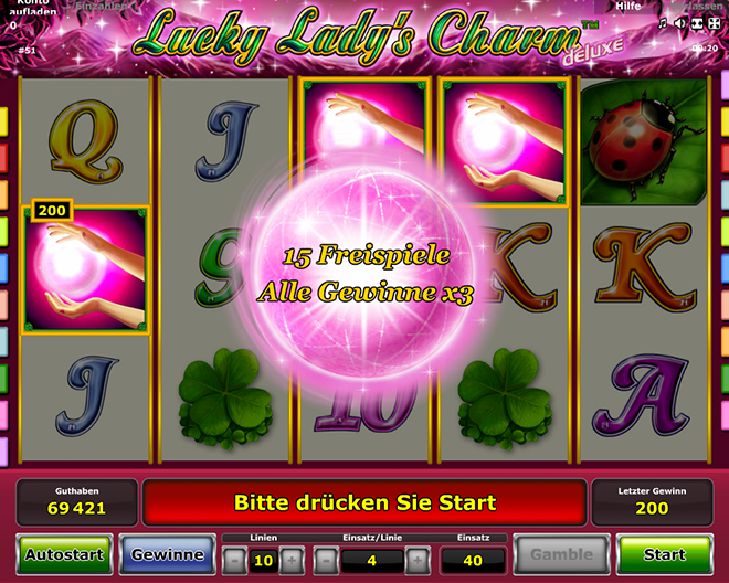 lucky ladys charm deluxe freispiele