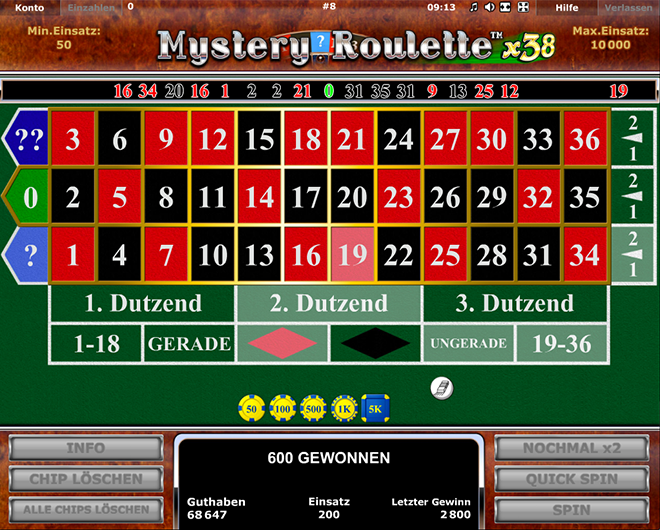 mystery roulette x38 online