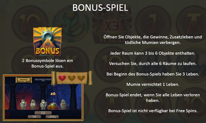 Secret Of Nefertiti Bonus Spiel