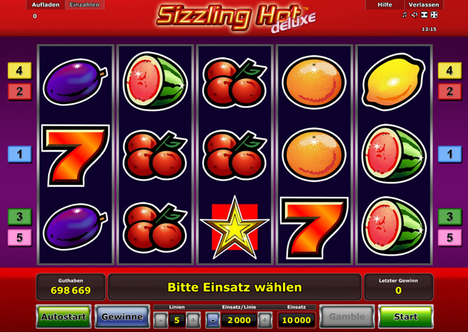 Online Casino Sizzling Hot Spielen